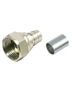 JEC-24 F Jack Crimp On for RG59 / RG6 Connector
