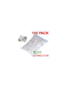 JEC-111 RJ11 Telephone connector (100 pcs)
