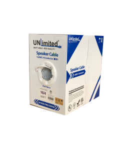 Unlimited JECB-SPK-UL-164-W Speaker Cable 16 AWG 4 Conductor 1000ft.