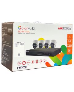 Hikvision EKI-K41T44C 4-CH ColorVu 4K Value Express Kits (4CH NVR-1TB + 4 ColorVu Cameras)
