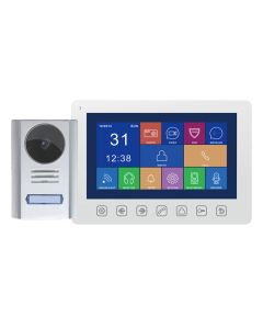 Smartrum 4-Wire Color Video Outdoor station + 7 inch indoor monitor(110' FoV)