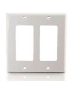 JE-FP2G1-W - Wall Plate For Dual Gang (White)