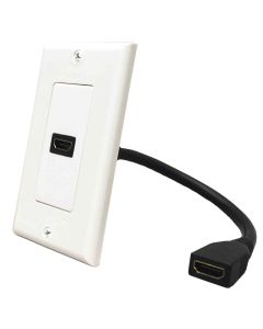 JE-HDMI-WP-8809 HDMI Wall Plate with Pigtail - Type A 19 pin / HDMI & DVI