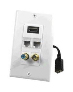 JE-HDMI-WP-8812 HDMI Wall Plate Insert With Pigtail 