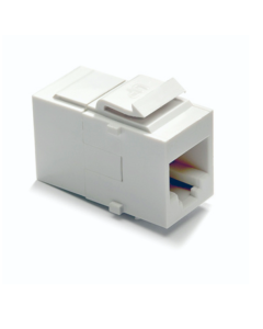 Jetview JE-KD-KJ6-WHT  RJ45 Cat6 Inline Coupler Keystone (5pcs)/bag