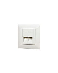 JE-KDWP15 - Flush mount box with 2 port UTP (White)