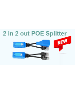 JE-UPOE121 - 2 in 2 out PoE Splitter