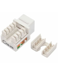 Jetview JE-KS-C6-WHT-90D Cat6 Keystone Jack UTP (5pcs)/bag (90 degree) - White