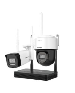 Hikvision NKS424W03H 4MP H.265 One bullet + One PTDome WiFi NVS Kit