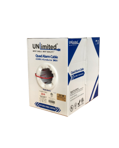 Unlimited JECB-QUAD-Z-UN-R/BN/BE/GN Station Z Alarm Quad Cable/22AWG/CMR/FT4/ETL/CSA 1000ft.