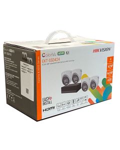 Hikvision EKT-SSD424 4CH 2MP ColorVu TurboHD Kits