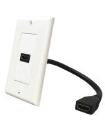 JE-HDMI-WP-8809 HDMI Wall Plate with Pigtail - Type A 19 pin / HDMI & DVI